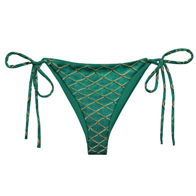 Ruched bikini with fabric gathers for a slimming effectTen Year Recycled String Bikini Bottom