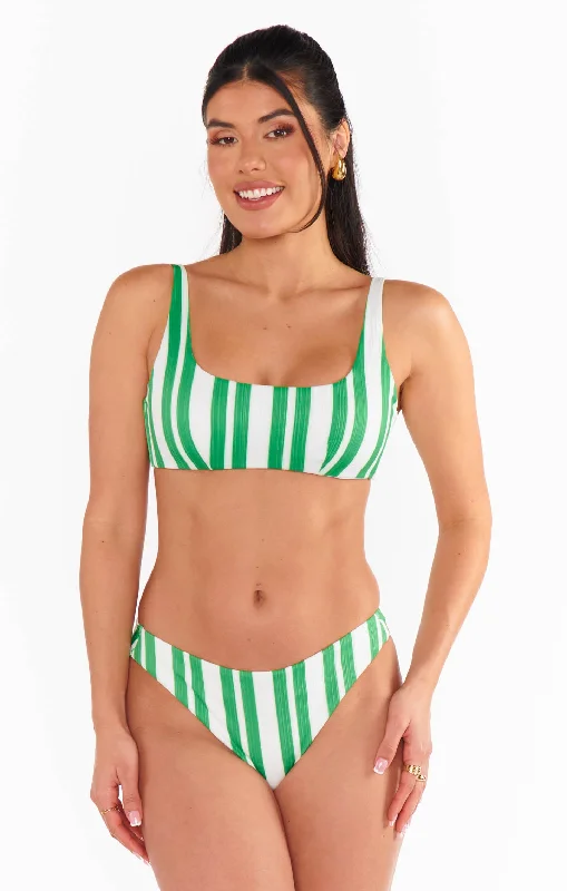 String bikini for a minimalistic and sexy beach styleSilvana Bottom ~ Center Court Stripe Micro Rib