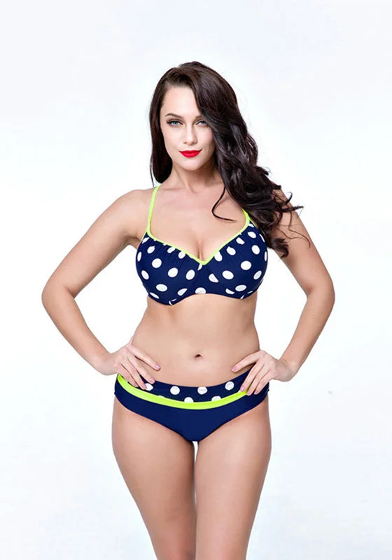 Striped bikini with a classic pattern for a timeless beach aestheticCapi Round Dots Bikini