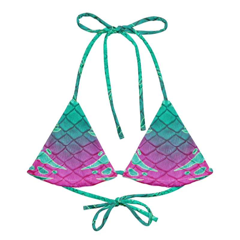 High - performance bikini with quick - drying fabric for active swimmersPandora's Reef Recycled String Bikini Top