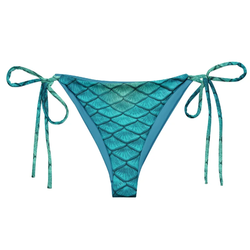 Long - line bikini top for added support and a fashionable lookSea Sapphire Recycled String Bikini Bottom