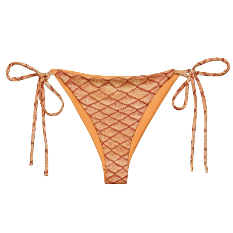 Ruched bikini with fabric gathers for a slimming effectClassic Cleo Recycled String Bikini Bottom