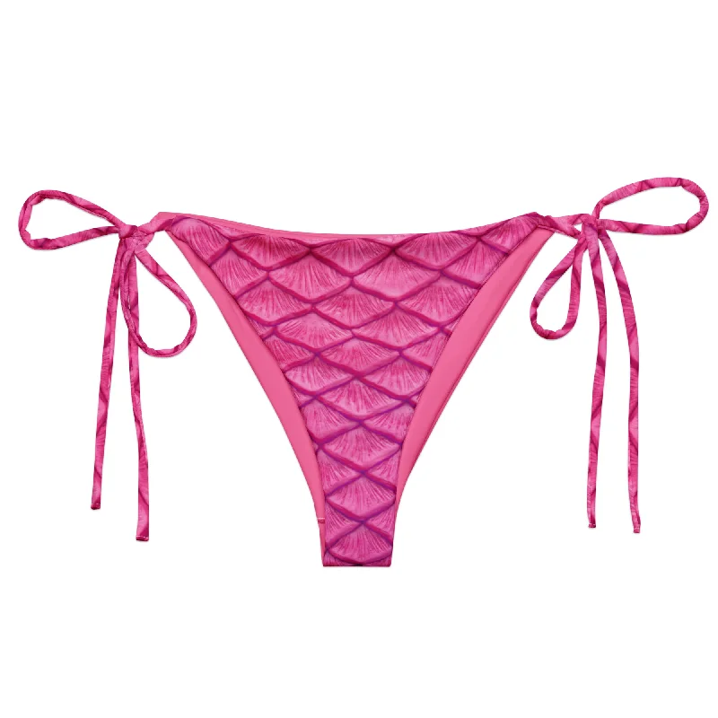 High - performance bikini with quick - drying fabric for active swimmersPlumeria Pink Recycled String Bikini Bottom