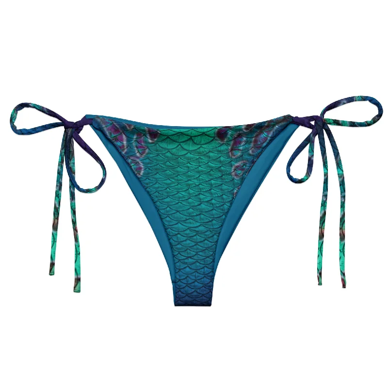 Floral - printed bikini for a feminine and colorful beach vibeAbalone Abyss Recycled String Bikini Bottom