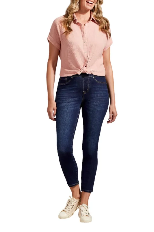 Audrey Pull On Jeans In Deep Ocean