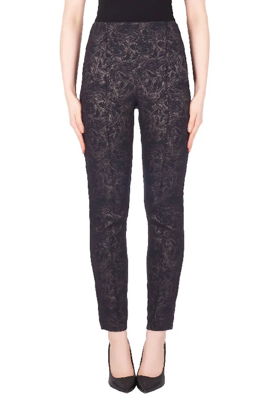 Pull On Metallic Pant In Black