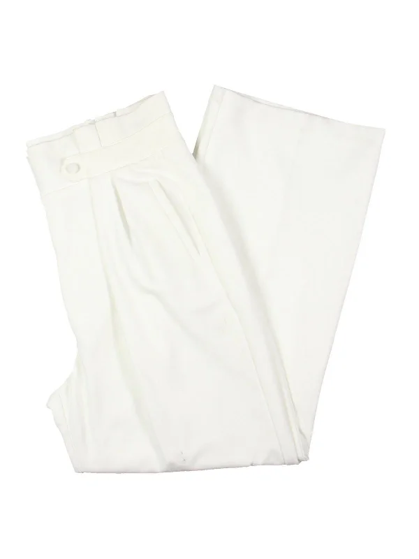 Womens Pleated Polyester Wide Leg Pants