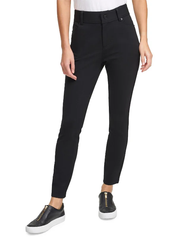 Womens Solid High Rise Skinny Jeans