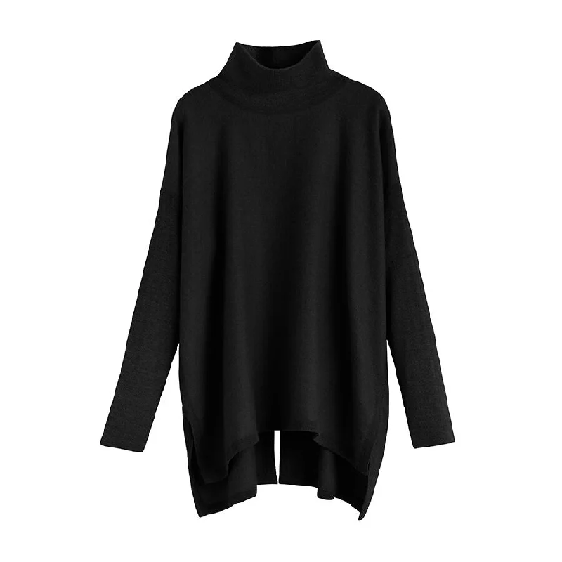 V - Neck Women Sweater to Elongate the NecklineV - Neck Women Sweater to Elongate the NecklineAlpaca Open-Back Turtleneck Sweater