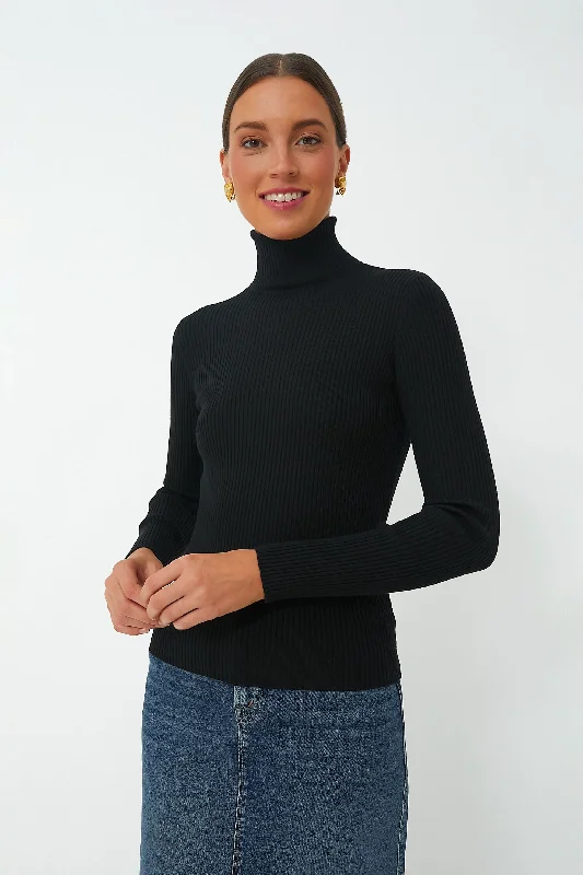 Turtleneck Women Sweater for a Classic and Elegant StyleTurtleneck Women Sweater for a Classic and Elegant StyleBlack Sonia Ribbed Turtleneck