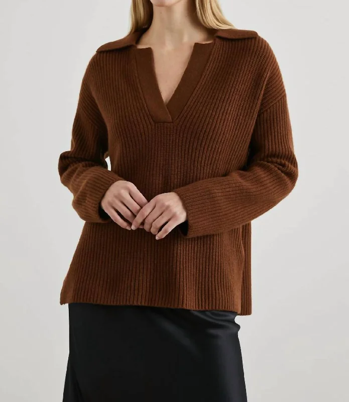 Cropped Women Sweater to Pair with High - Waisted BottomsCropped Women Sweater to Pair with High - Waisted BottomsHarris Sweater In Fox