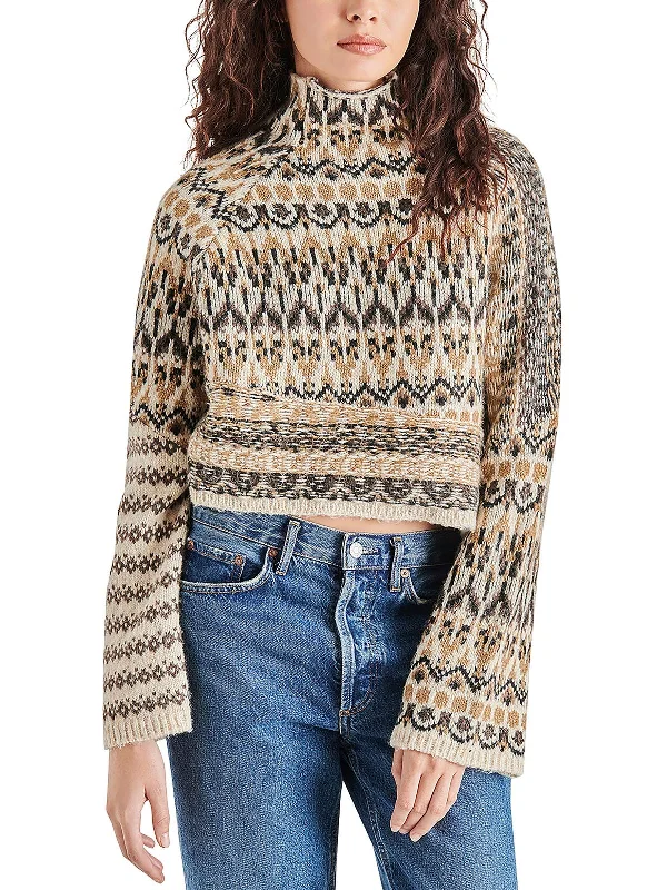 Organic Cotton Women Sweater for an Eco - Friendly ChoiceOrganic Cotton Women Sweater for an Eco - Friendly ChoiceIndie Womens Wool Blend Fair Isle Mock Turtleneck Sweater