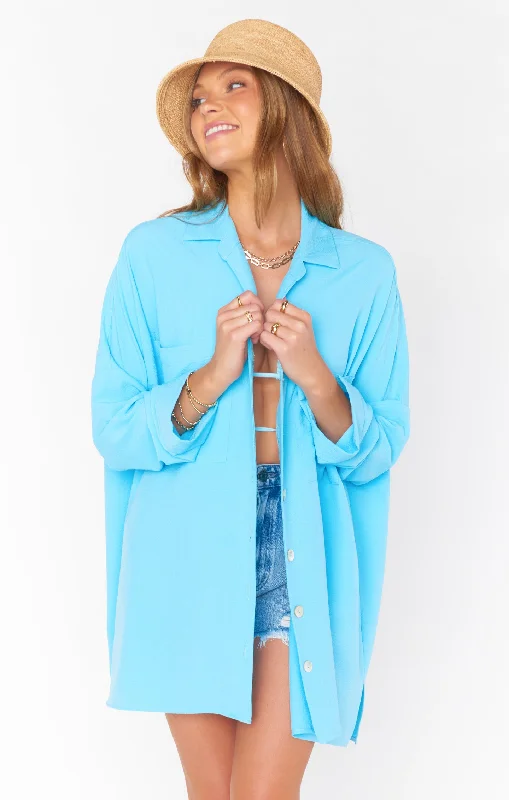 Color - Blocked Women Sweater for a Bold Fashion StatementColor - Blocked Women Sweater for a Bold Fashion StatementJohns Button Down Shirt ~ Sky Blue