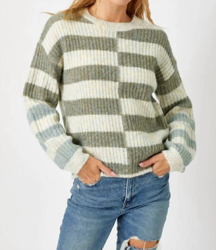 Organic Cotton Women Sweater for an Eco - Friendly ChoiceOrganic Cotton Women Sweater for an Eco - Friendly ChoiceStripe Round Neck Sweater In Multi