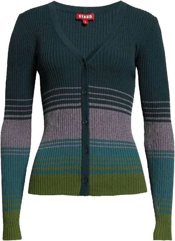 Cashmere Women Sweater with a Luxurious Soft TouchCashmere Women Sweater with a Luxurious Soft TouchWomen's Cargo Color Block Ribbed Sweater In Pine Forest