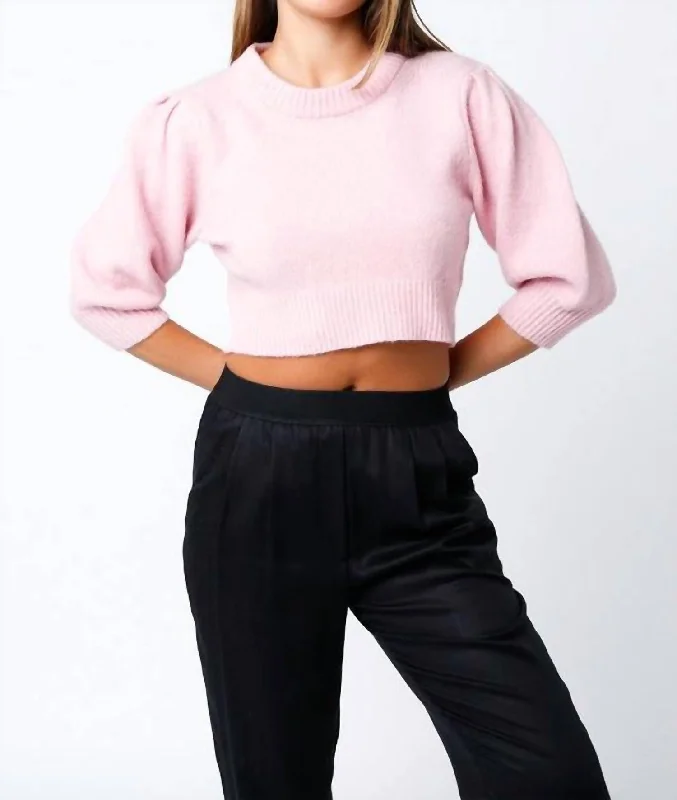 Cashmere Women Sweater with a Luxurious Soft TouchCashmere Women Sweater with a Luxurious Soft TouchBetty Cropped Sweater In Pink