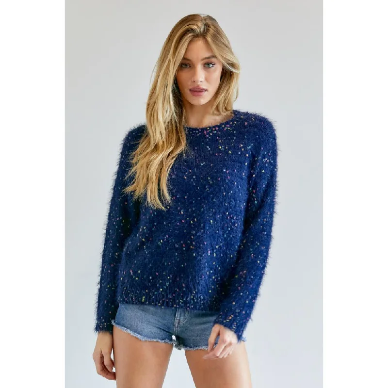 Mock - Neck Women Sweater for a Modern TwistMock - Neck Women Sweater for a Modern TwistCute Multi Color Polak Dot Sweater