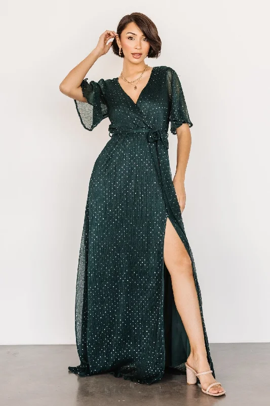 Backless Women Dress for a Sexy and Alluring Look at Evening EventsGrace Sparkle Gown | Emerald