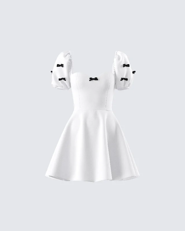 Empire Waist Women Dress to Accentuate the Bust and Conceal the WaistJayla White Skater Mini Dress