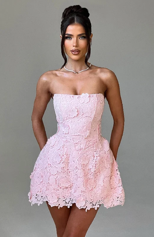 Mermaid - Style Women Dress with a Fitted Silhouette for Special OccasionsLeona Mini Dress - Blush