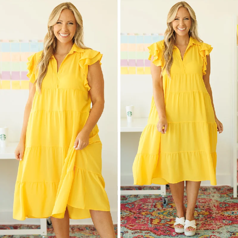 Mermaid - Style Women Dress with a Fitted Silhouette for Special OccasionsPlay Time Dress, Sunshine