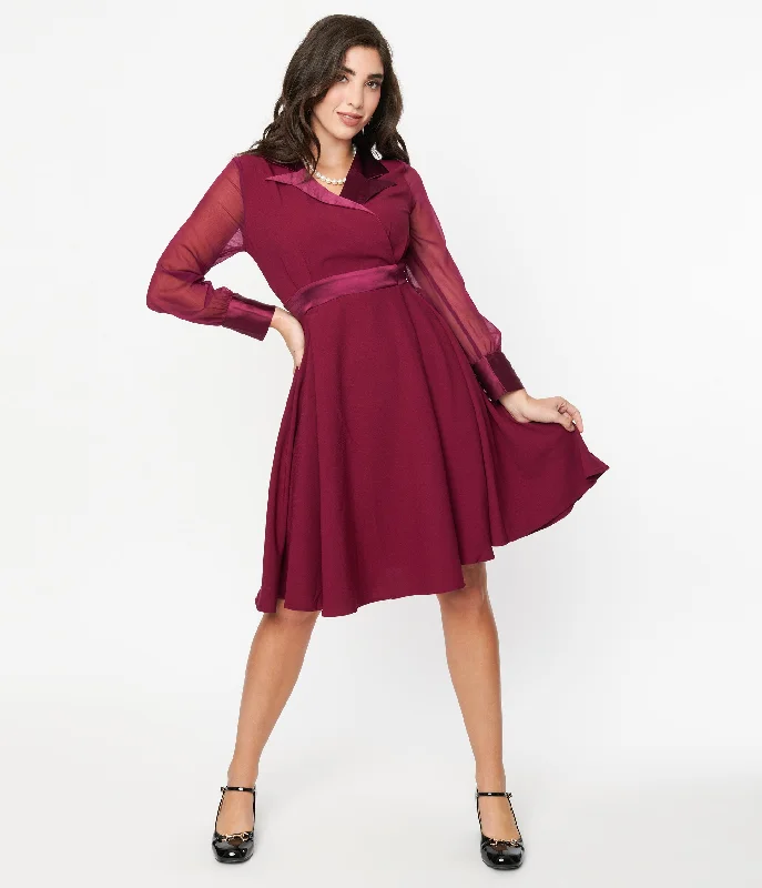 Mini Women Dress with a Short Hem for a Young and Trendy StylePlum Polly Swing Dress