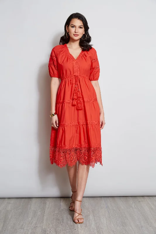 Mini Women Dress with a Short Hem for a Young and Trendy StyleEmbroidered Short Sleeve Dress