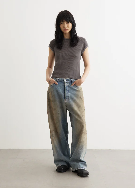 Wide - leg women jeans for a modern and relaxed vibe2023F Penicillin Baggy Jeans