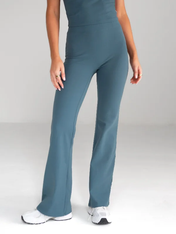 Wide - leg women jeans for a modern and relaxed vibeAlessia Flared Trousers - Dark Teal