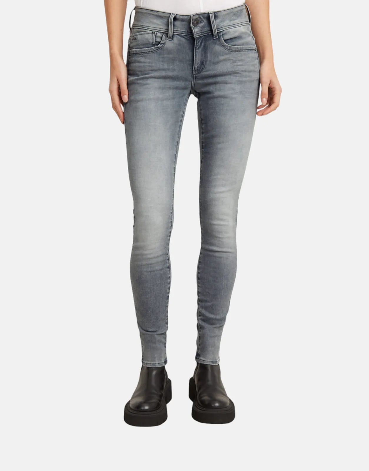 Bootcut women jeans to complement various shoe stylesG-Star RAW Lynn Skinny Grey Jeans