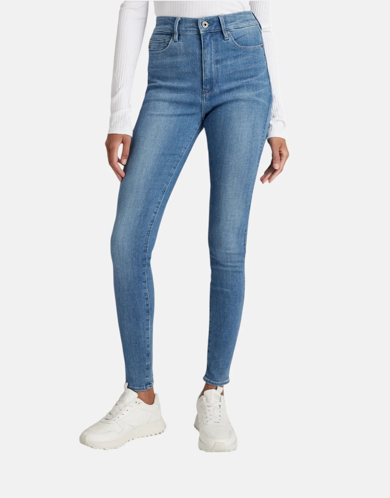 Colored women jeans in vibrant hues like red and yellowG-Star RAW Shape High Super Skinny Jeans FMBlue