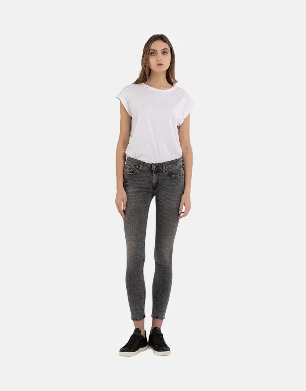 Light - wash women jeans for a fresh and summery appearanceReplay Hyperflex New Luz Skinny Fit Grey Jeans