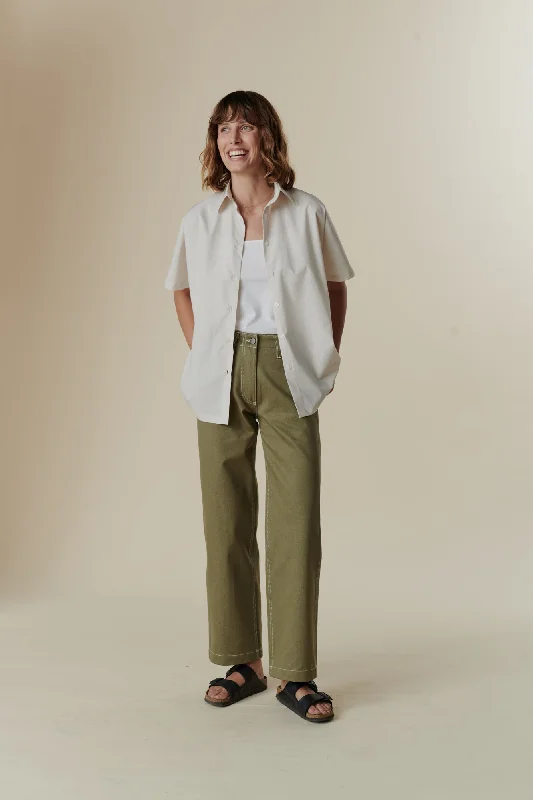 Straight - leg women jeans with a classic and timeless appealWomen's Work Wide Straight Jean - Olive