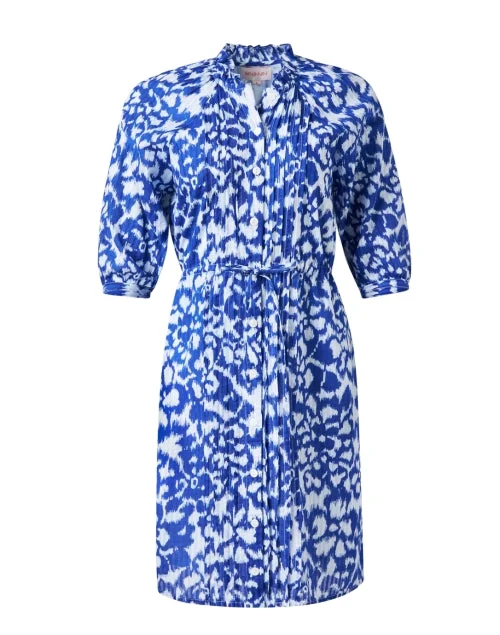 Shift Women Dress with a Simple and Classic Design for Everyday WearBenita Blue Ikat Cotton Dress