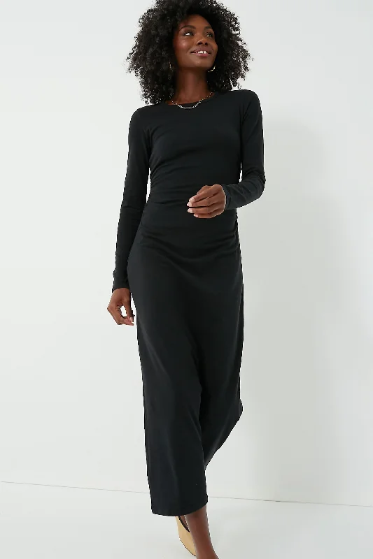 Plus Size Women Dress with a Flattering A - Line Cut for Comfort and StyleBlack Wiley Dress