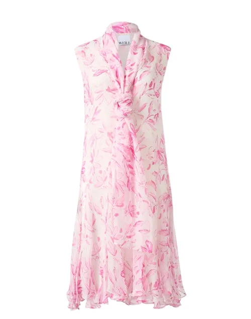 Lace - Embellished Women Dress for an Elegant and Sophisticated AppearanceCelhia Pink Floral Print Dress