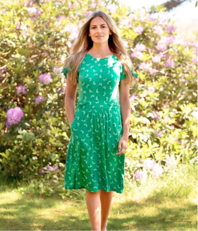 Off - the - Shoulder Women Dress for a Romantic and Feminine LookBrakeburn Green Eva Jersey Dress