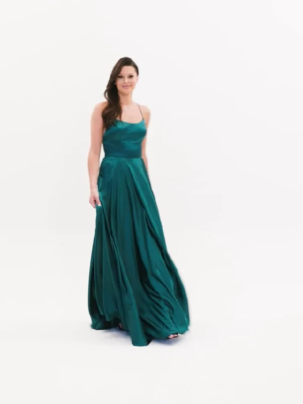 Ball Gown Women Dress with a Full Skirt for a Princess - like LookFaviana Long A-Line Satin Prom Dress S10828