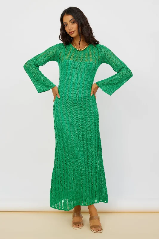 Mermaid - Style Women Dress with a Fitted Silhouette for Special OccasionsExploration Maxi Dress Green