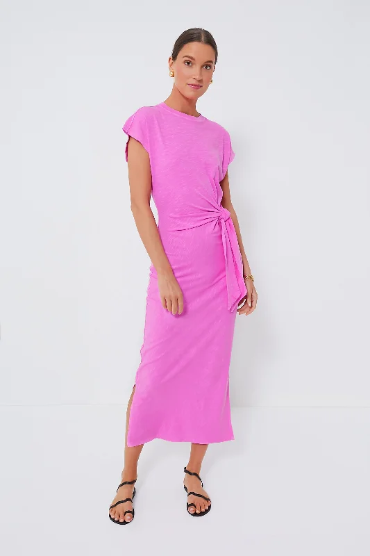 Lace - Embellished Women Dress for an Elegant and Sophisticated AppearanceFuchsia Vanina Cinched Waist Dress