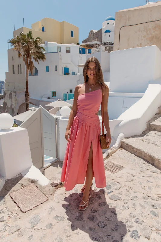 Little Black Women Dress with Sequins for a Glamorous Night OutHELLO MOLLY Walks By The Sunrise Maxi Dress Coral