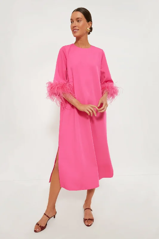 Lace - Embellished Women Dress for an Elegant and Sophisticated AppearanceHot Pink Feather Jamie Dress