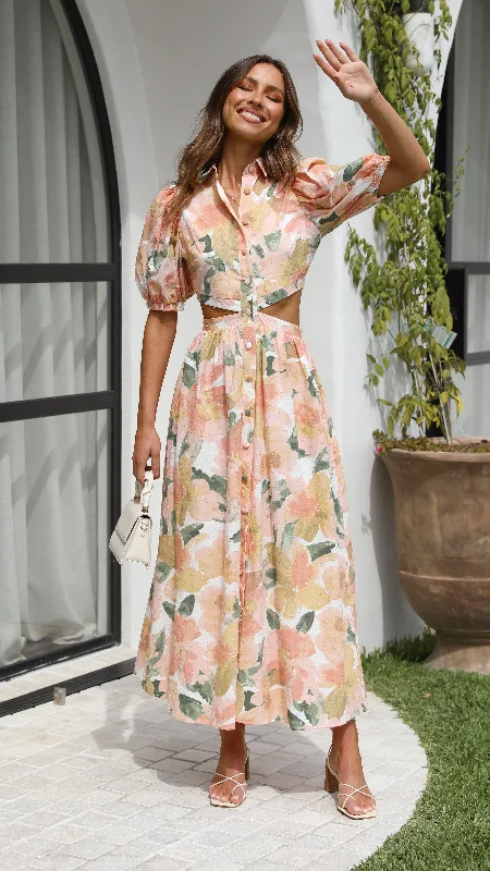 Off - the - Shoulder Women Dress for a Romantic and Feminine LookKylo Midi Dress - Mallorca Floral