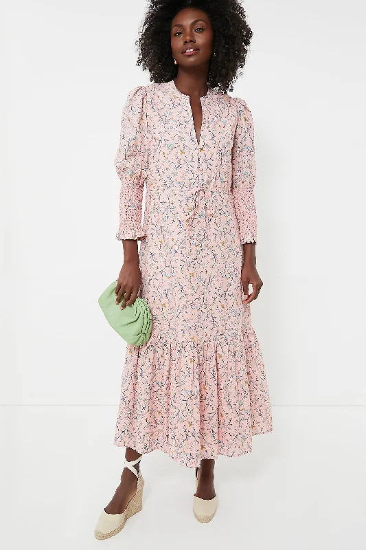 Sheath Women Dress with a Tailored Fit for a Professional LookLight Pink Floral Lucille Maxi Dress