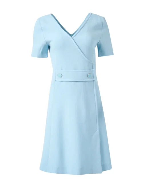 Empire Waist Women Dress to Accentuate the Bust and Conceal the WaistTabitha Blue Wool Crepe Dress