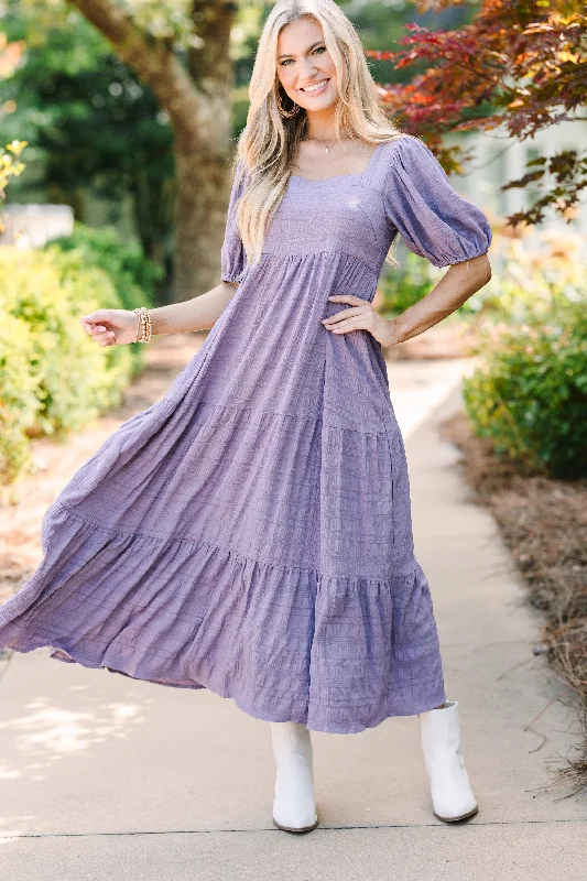 Wrap - Style Women Dress with Adjustable Fit for All Body TypesThink About It Dusty Purple Midi Dress