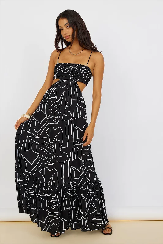 Plus Size Women Dress with a Flattering A - Line Cut for Comfort and StyleTimes Have Changed Maxi Dress Black