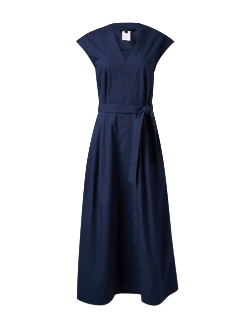 Empire Waist Women Dress to Accentuate the Bust and Conceal the WaistWillow Navy Cotton Dress