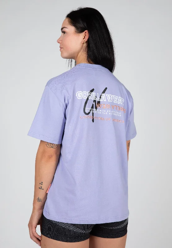 Ringer T Shirt Women with Retro - Inspired StripesMedina Oversized T-Shirt - Lilac