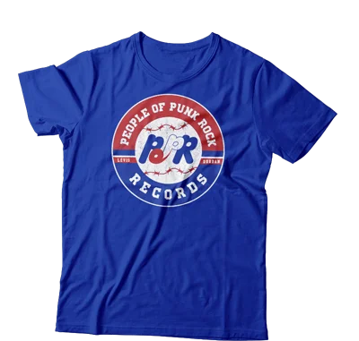 Sequined Women T Shirt for a Sparkly Night OutPOPR Records - "Expos Logo" (Blue) (T-Shirt)